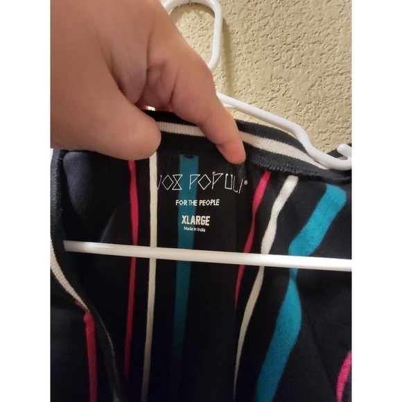 Vox Populi Men's Multi-Color Striped "Hype" Sleeveless T-Shirt size XL - Picture 2 of 6